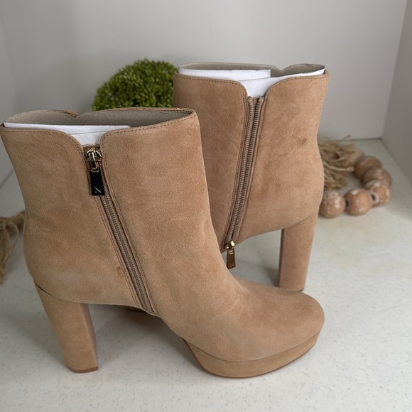 Naturalizer Womens Flavio Platform Dress Ankle Boot Tan Suede 9.5M - Picture 6 of 10